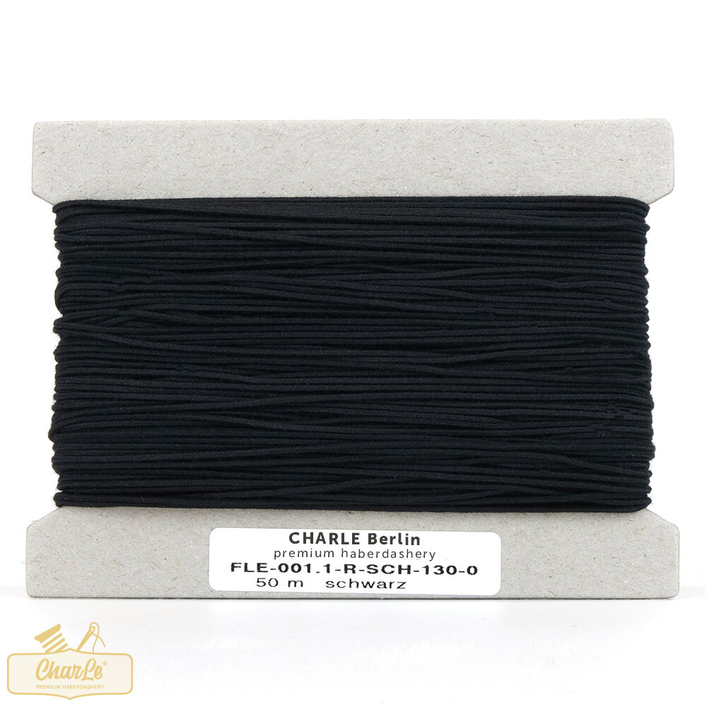ORGANIC CORD ELASTIC 1.1 MM | Black