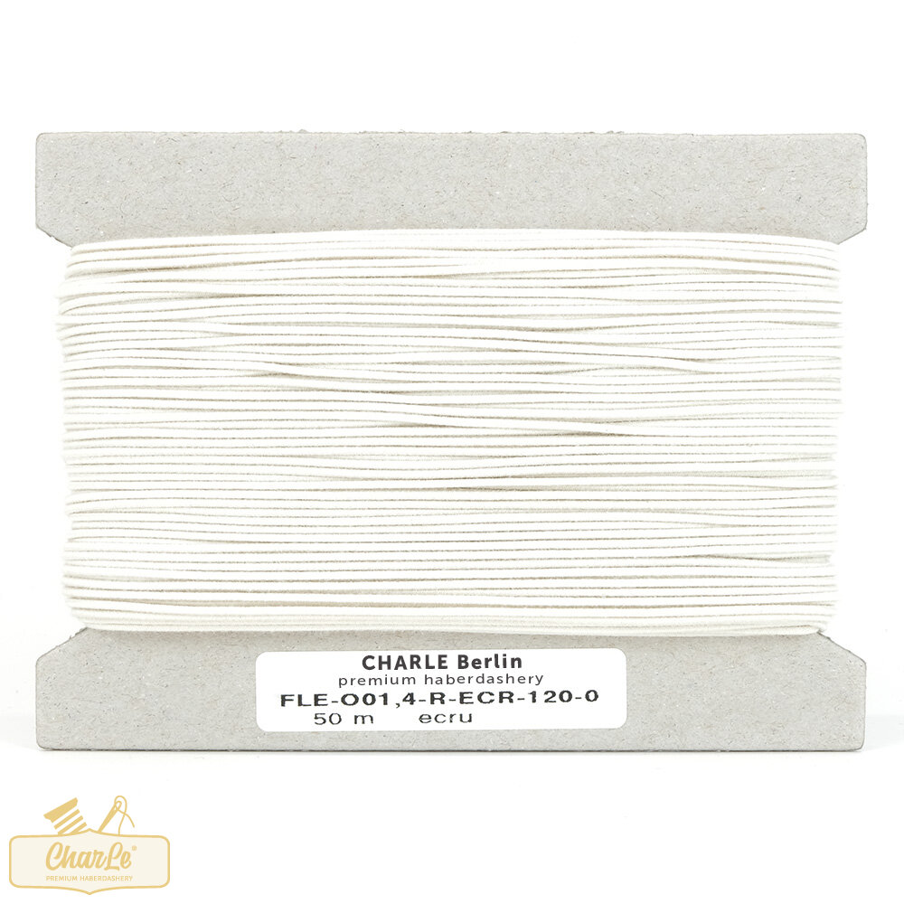 ORGANIC CORD ELASTIC 1.4MM | Ecru