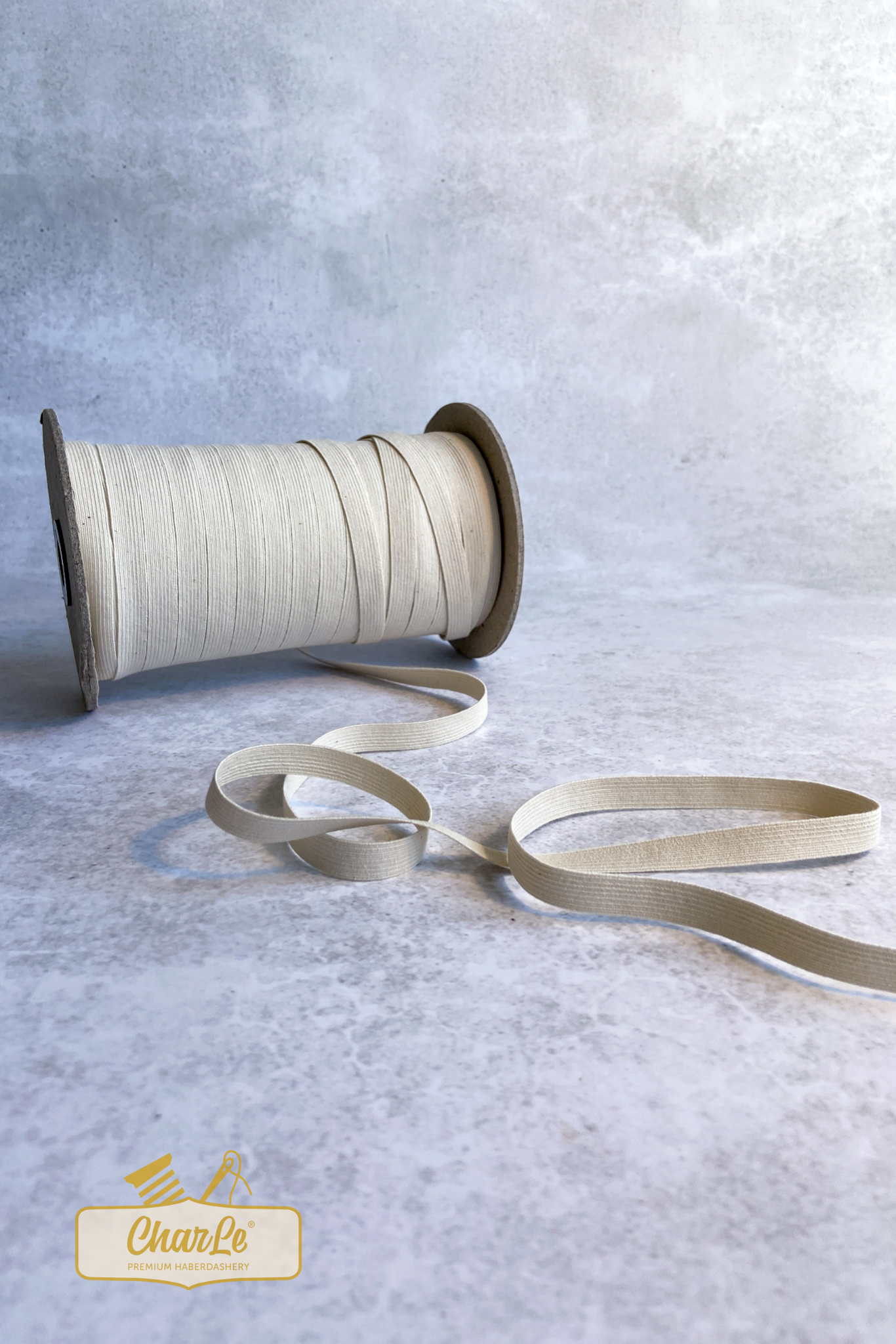 ORGANIC ELASTIC 10 MM | Ecru