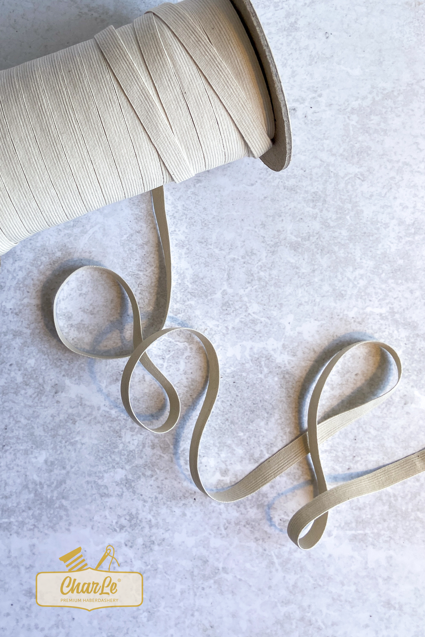 ORGANIC ELASTIC 10 MM | Ecru