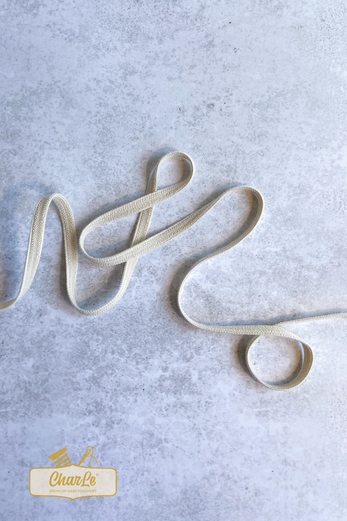 ORGANIC DOUBLE FLEECE ELASTIC 11 MM | Ecru