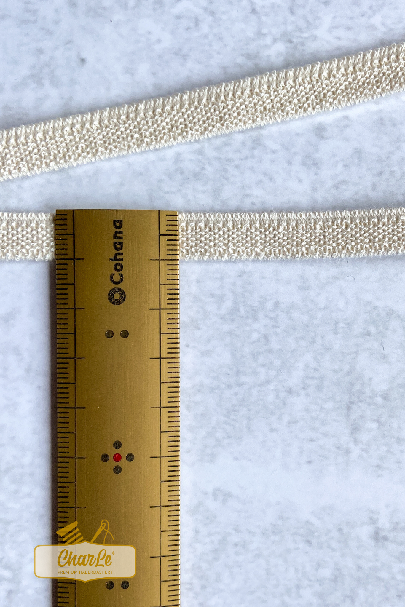 ORGANIC DOUBLE FLEECE ELASTIC 11 MM | Ecru
