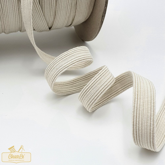ORGANIC ELASTIC 13 MM | Ecru