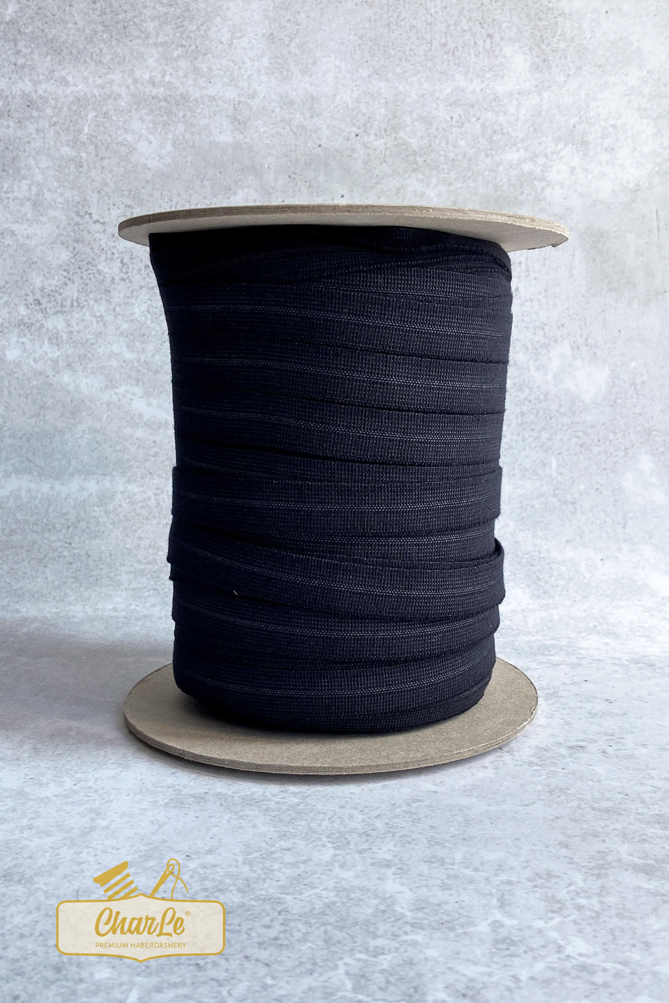 ORGANIC FOLD OVER ELASTIC 15 MM | Black