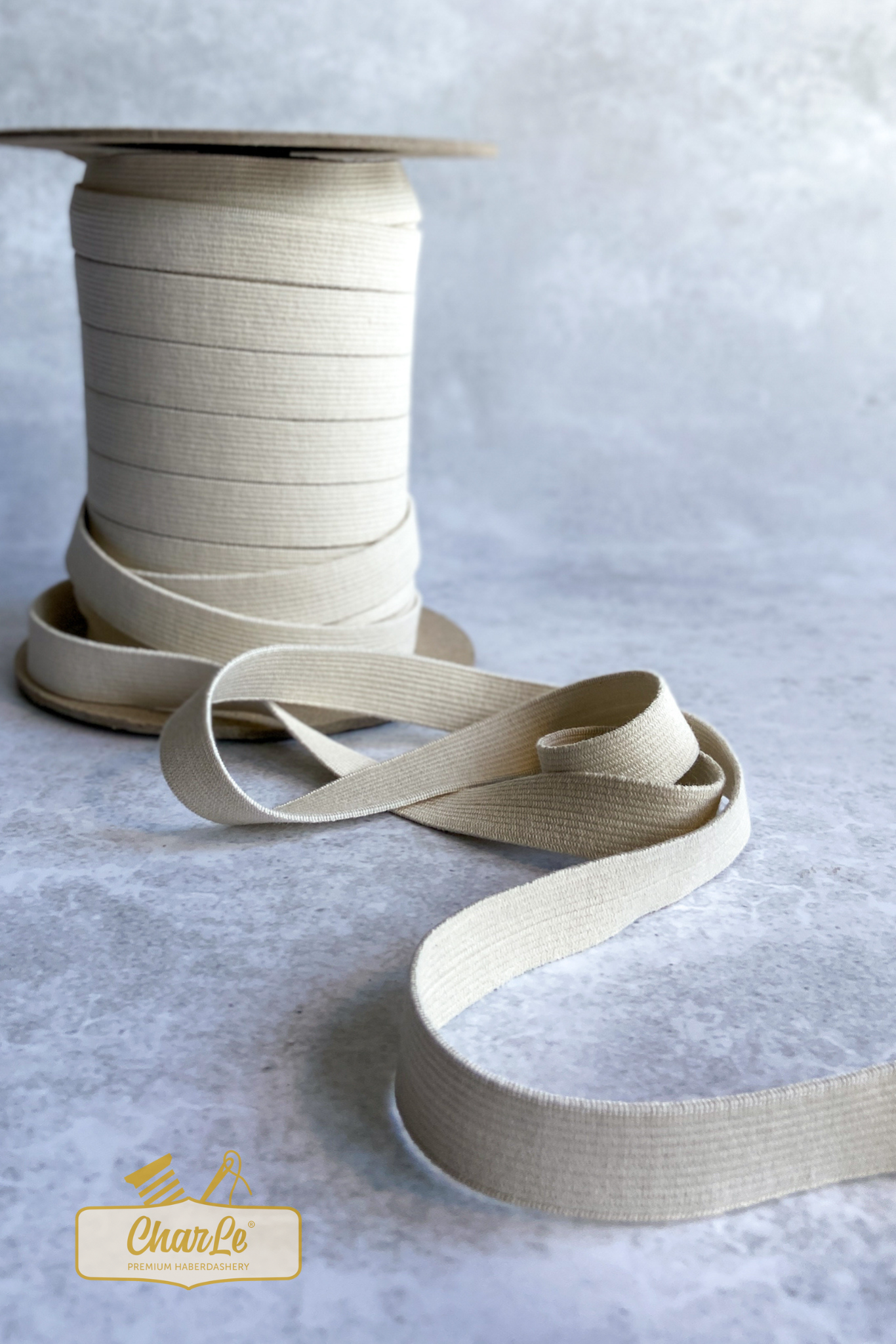ORGANIC ELASTIC 18 MM | Ecru - Strong
