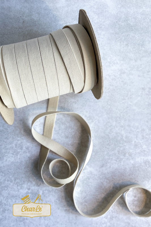 ORGANIC ELASTIC 18 MM | Ecru - Strong