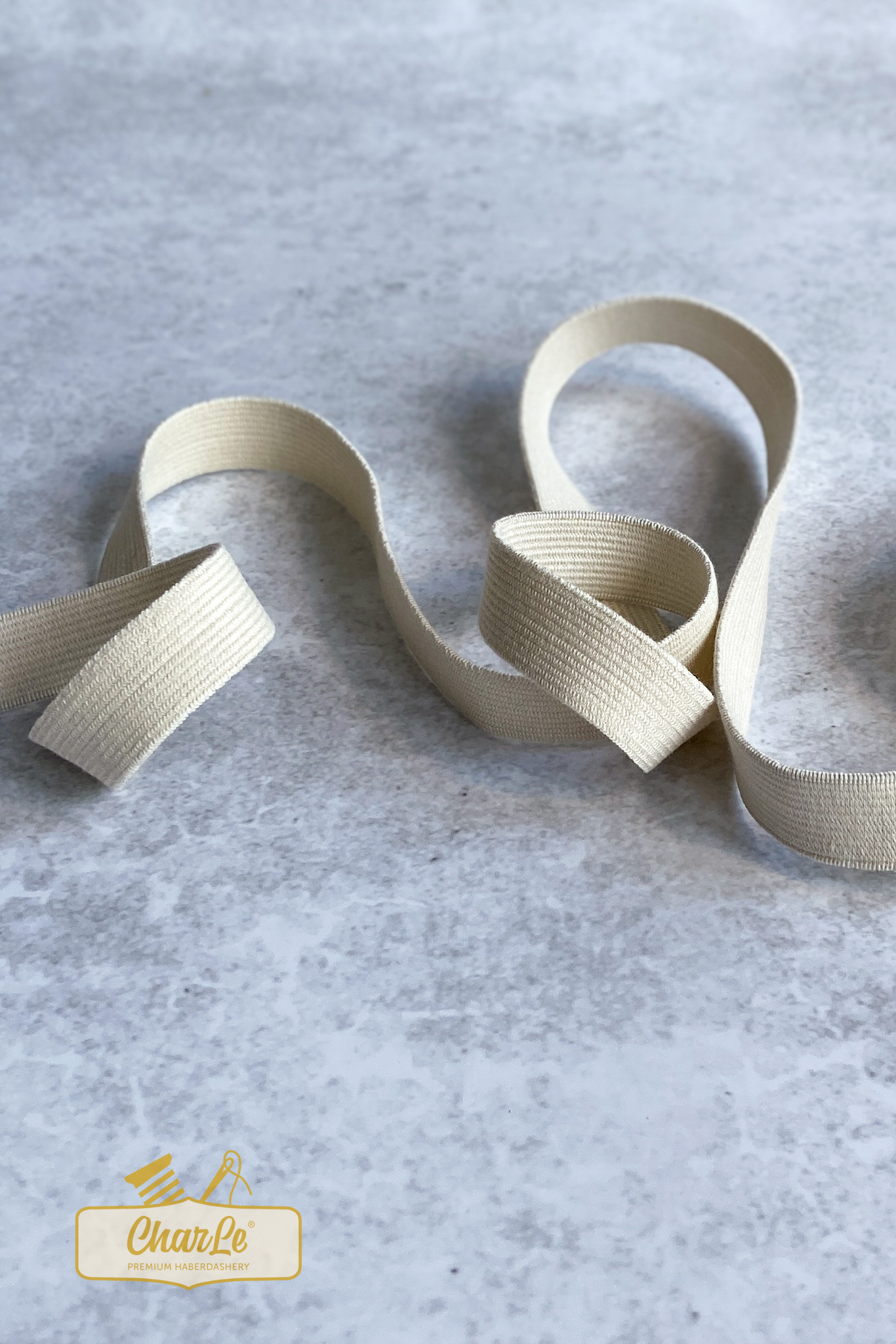 ORGANIC ELASTIC 18 MM | Ecru - Strong