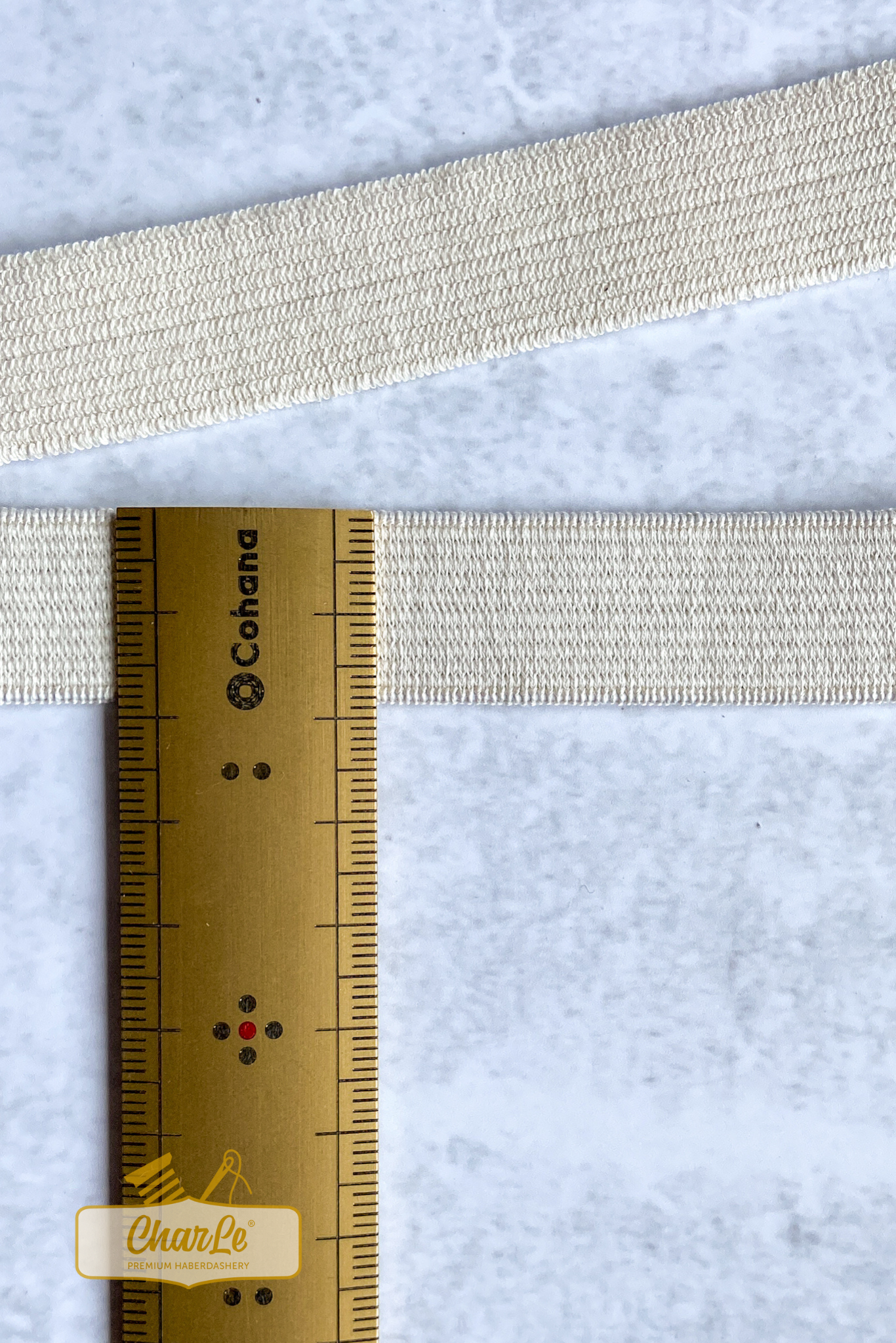 ORGANIC ELASTIC 18 MM | Ecru - Strong
