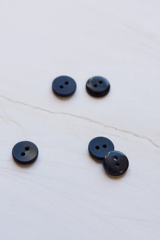 2 HOLE COROZO BUTTON | Indigo Night 11mm