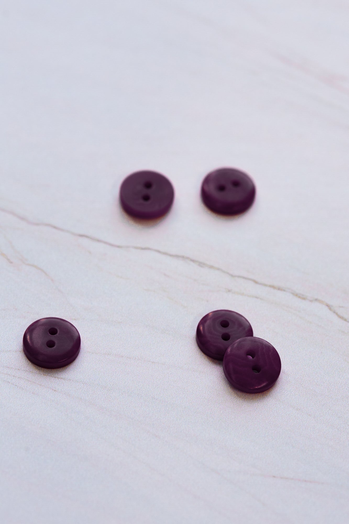 2 HOLE COROZO BUTTON | Plum 11mm