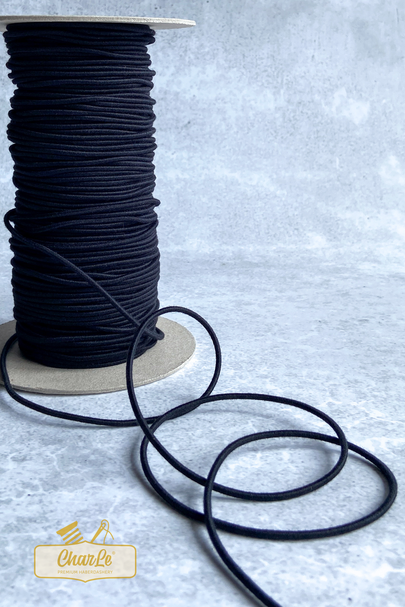 ORGANIC CORD ELASTIC 2.2 MM | Black
