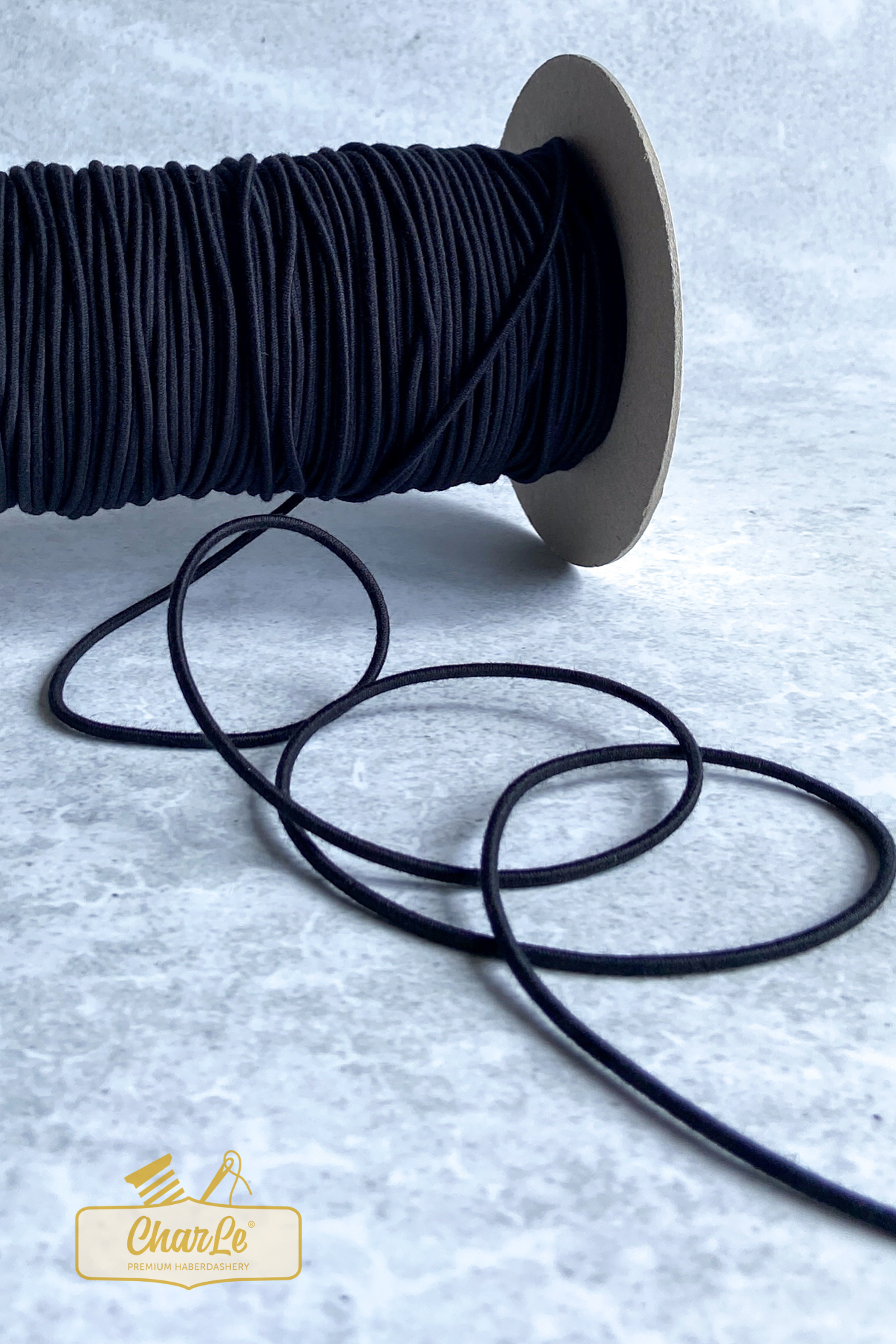 ORGANIC CORD ELASTIC 2.2 MM | Black