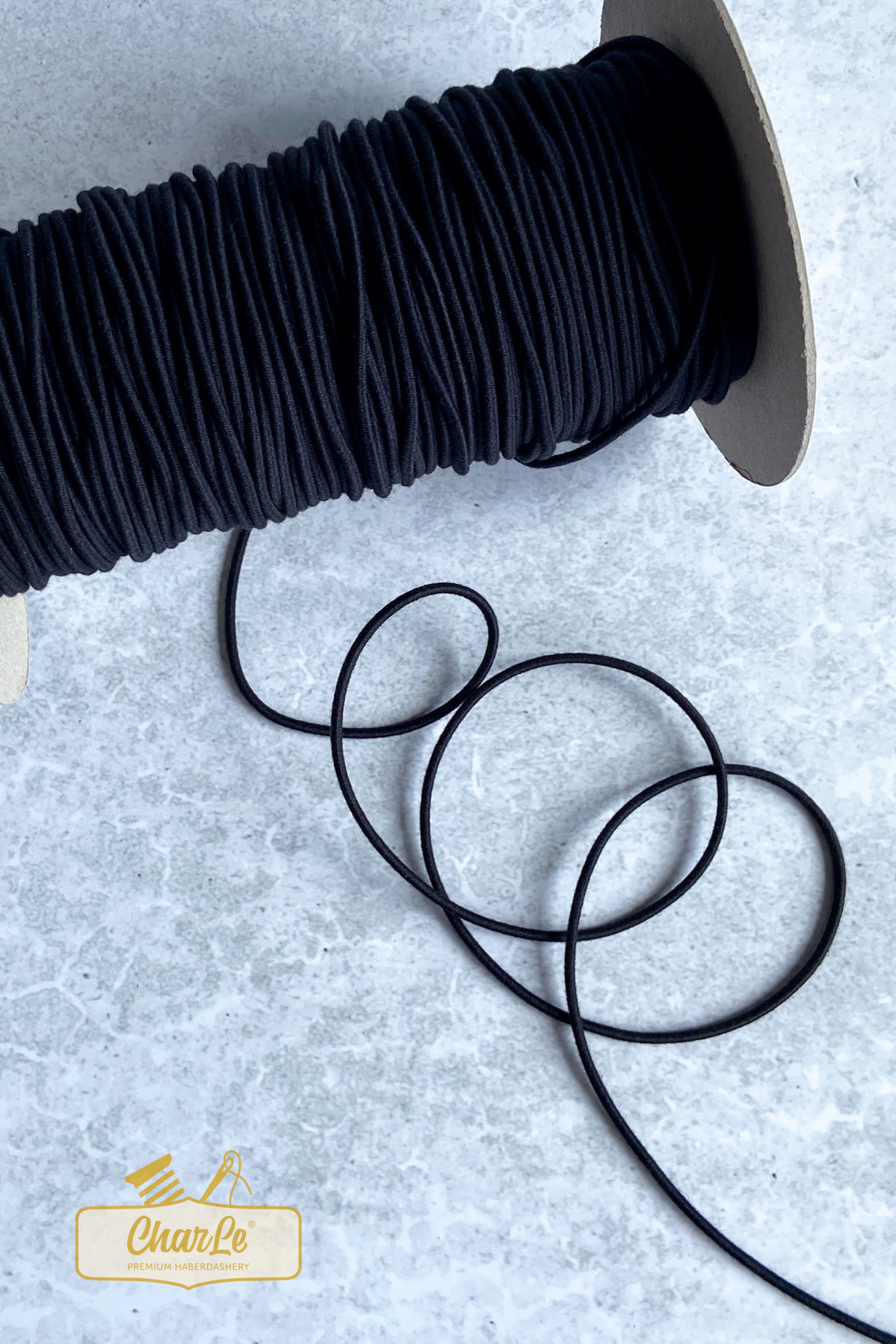 ORGANIC CORD ELASTIC 2.2 MM | Black