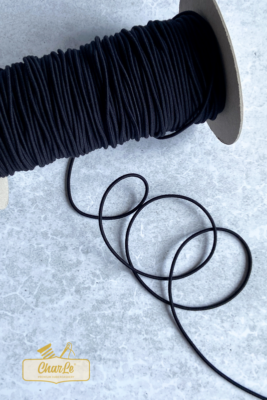 ORGANIC CORD ELASTIC 2.2 MM | Black