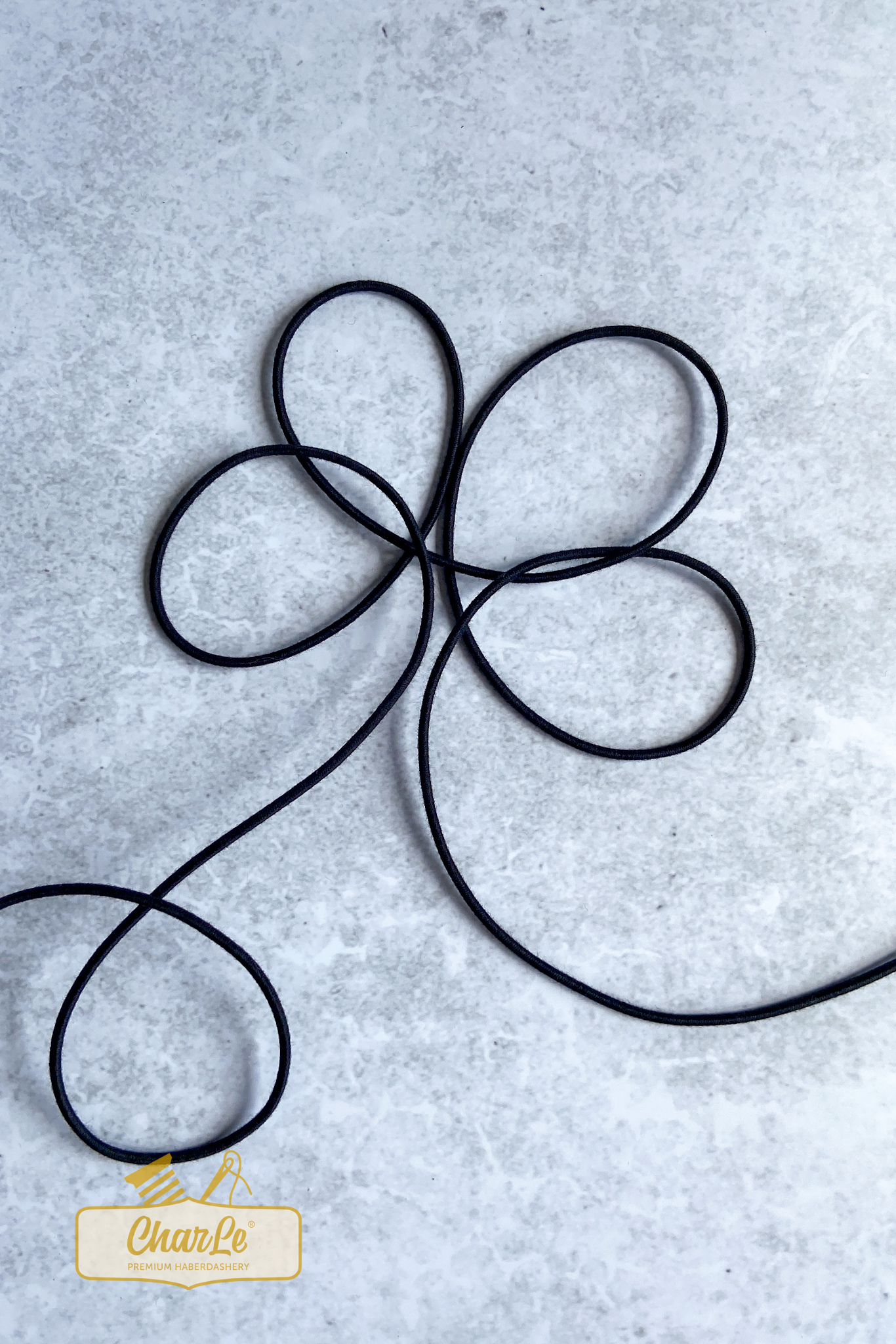 ORGANIC CORD ELASTIC 2.2 MM | Black