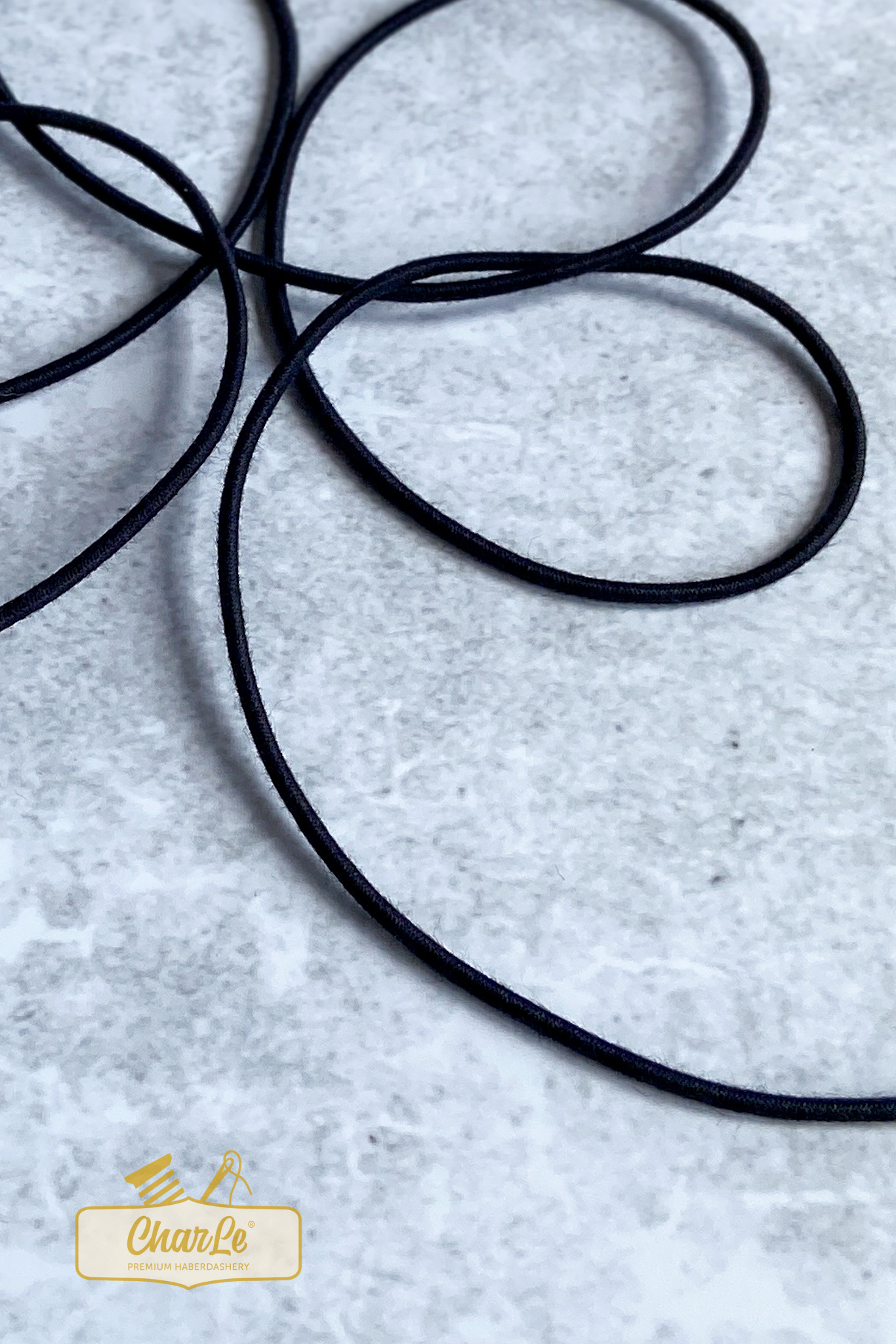 ORGANIC CORD ELASTIC 2.2 MM | Black