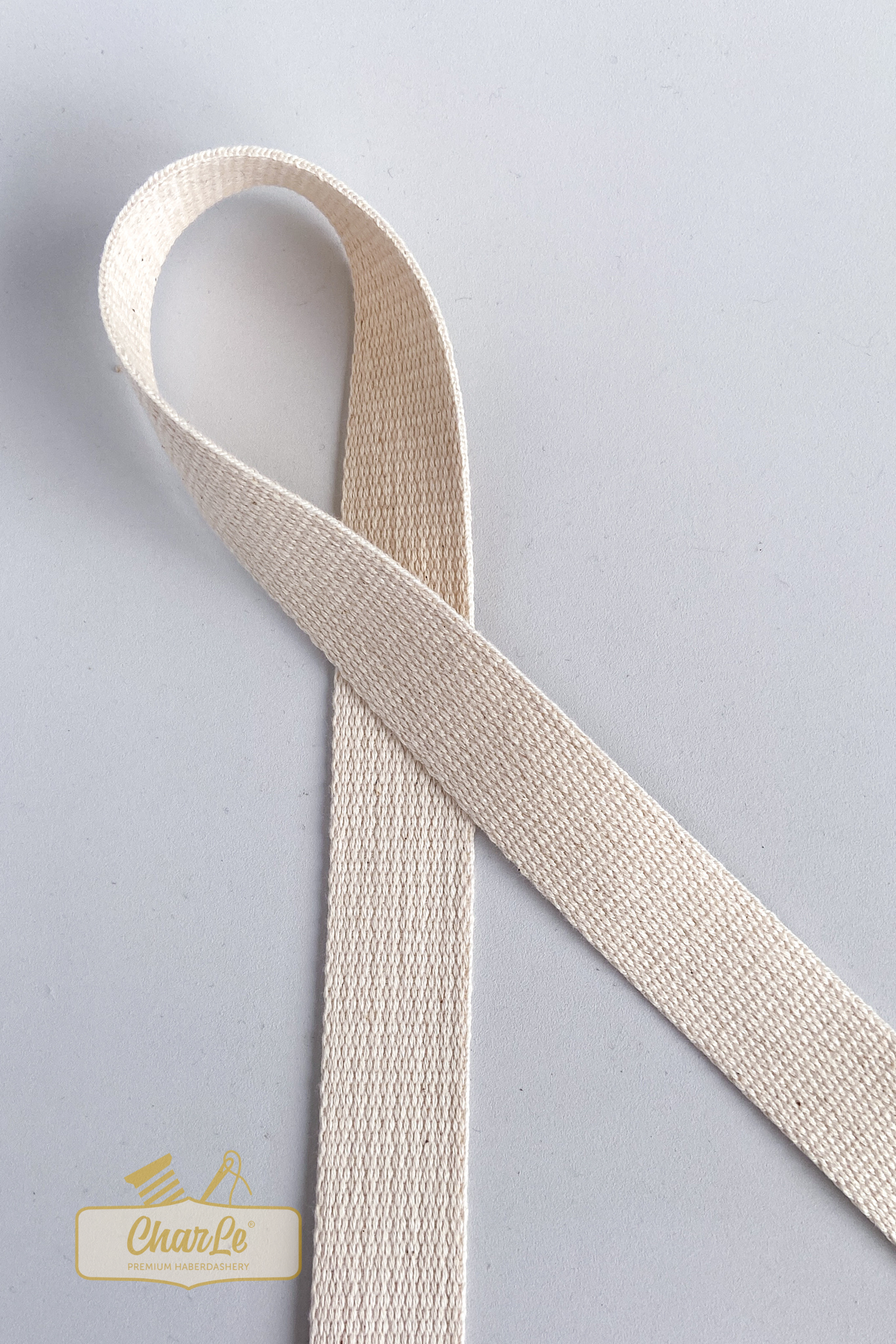 ORGANIC COTTON STRAP 25 MM | Ecru