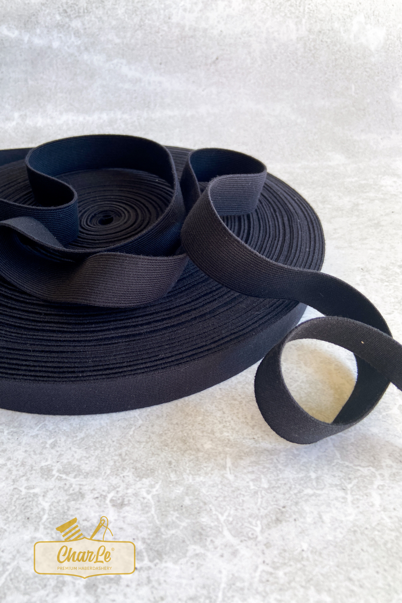 ORGANIC ELASTIC 25 MM | Black - Strong