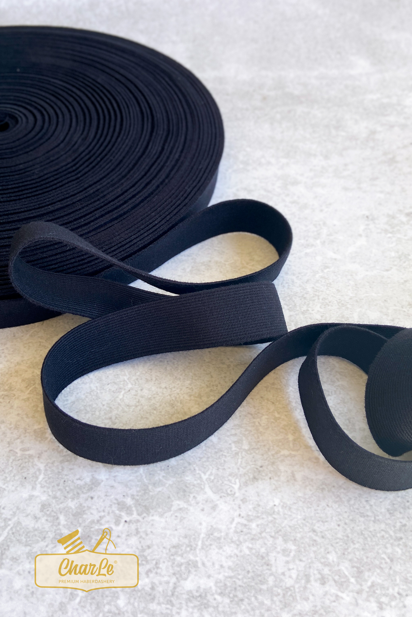 ORGANIC ELASTIC 25 MM | Black - Strong