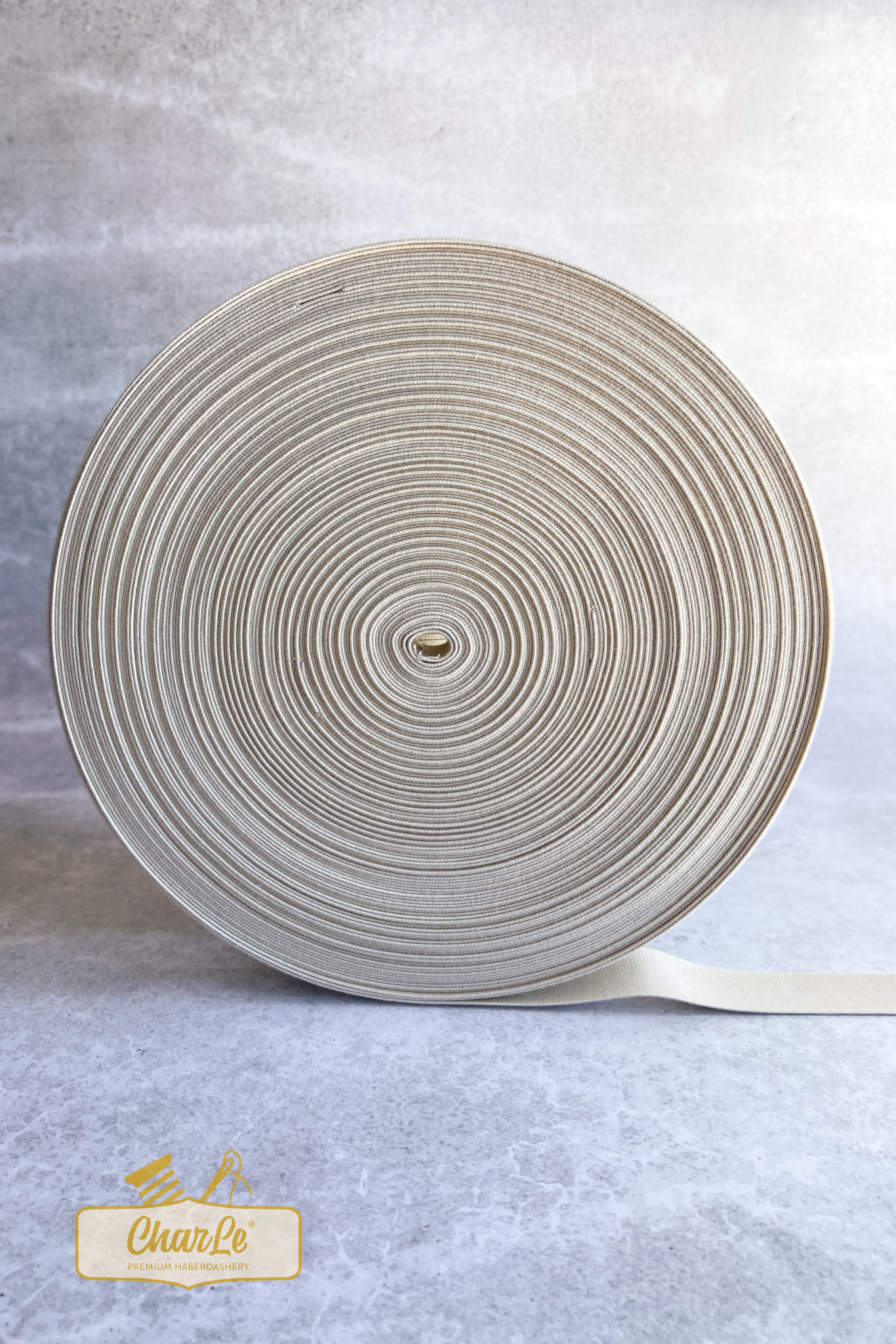 ORGANIC ELASTIC 25 MM | Ecru - Strong