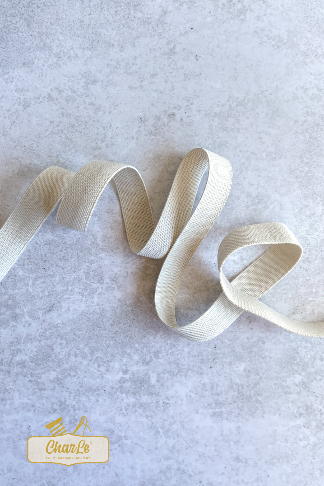 ORGANIC ELASTIC 25 MM | Ecru - Strong