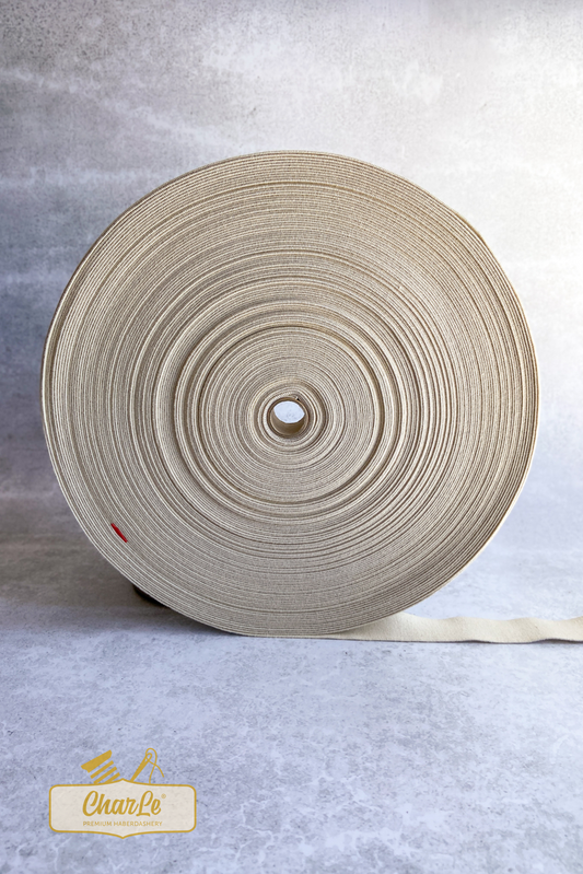 ORGANIC ELASTIC 28 MM | Ecru