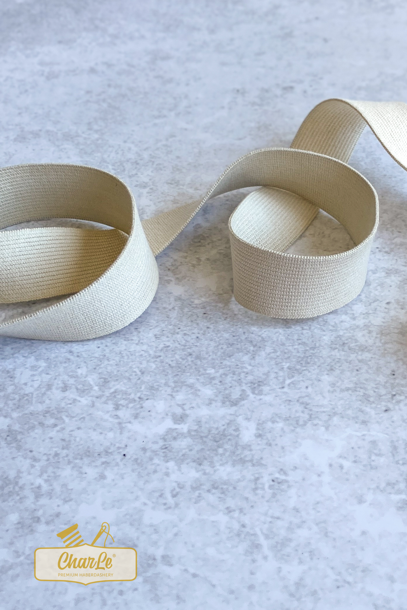 ORGANIC ELASTIC 28 MM | Ecru