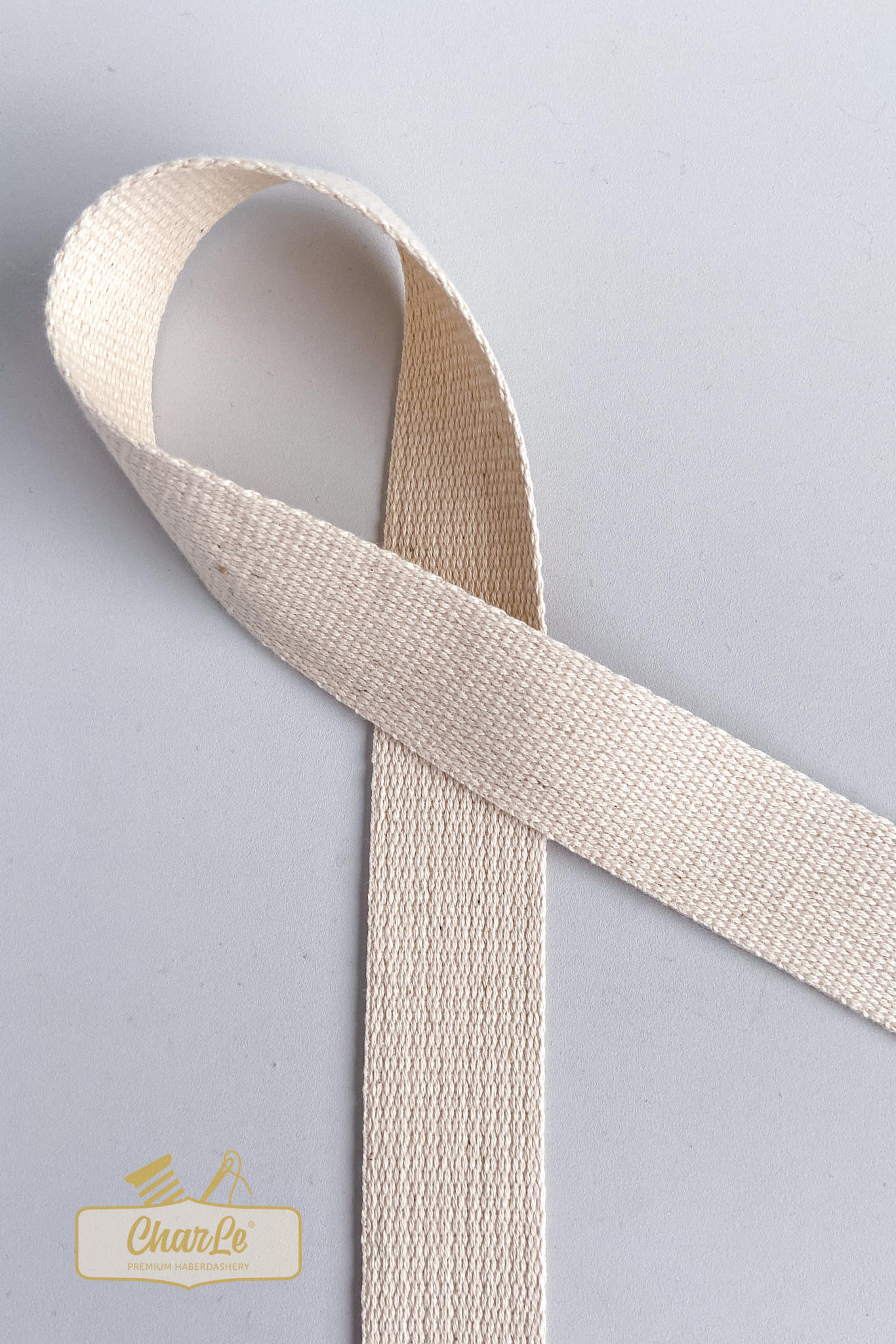 ORGANIC COTTON STRAP 30 MM | Ecru