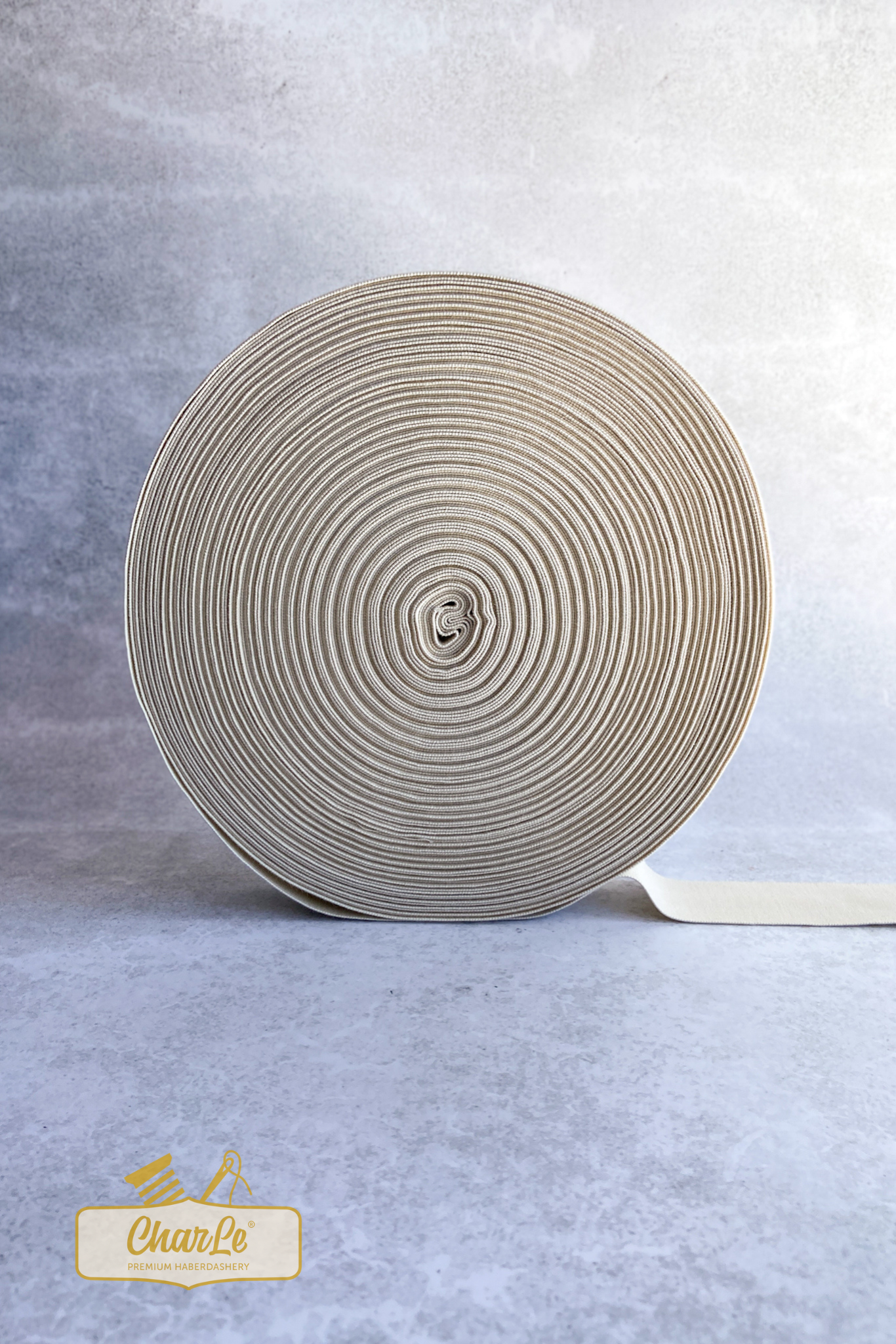 ORGANIC ELASTIC 40 MM | Ecru - Light