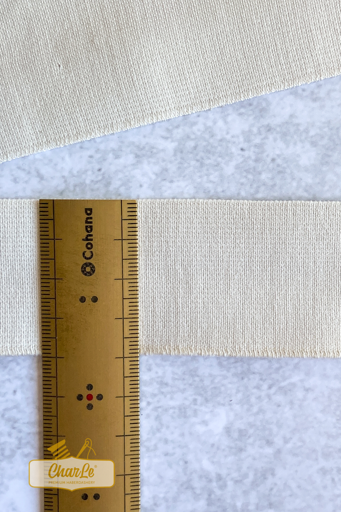 ORGANIC ELASTIC 40 MM | Ecru - Light