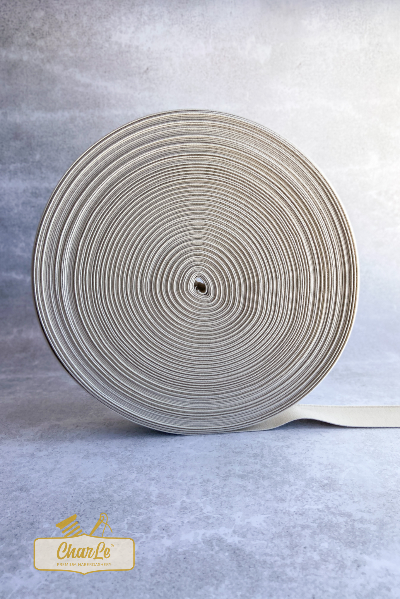 ORGANIC ELASTIC 40 MM | Ecru - Strong