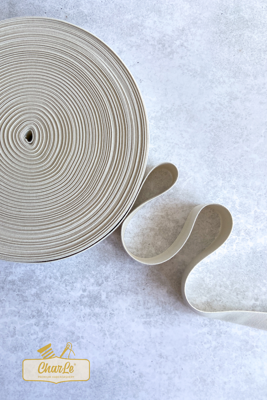 ORGANIC ELASTIC 40 MM | Ecru - Strong