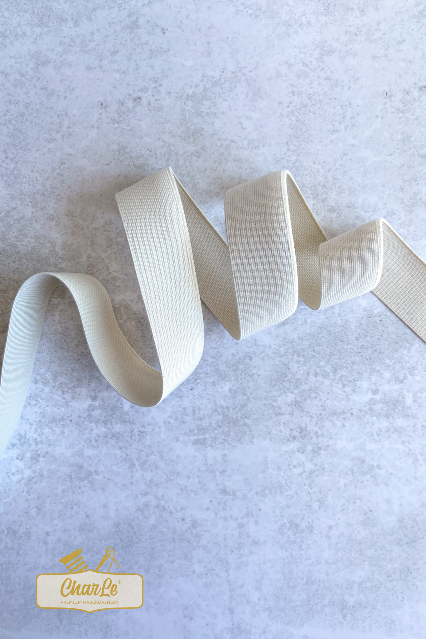 ORGANIC ELASTIC 40 MM | Ecru - Strong