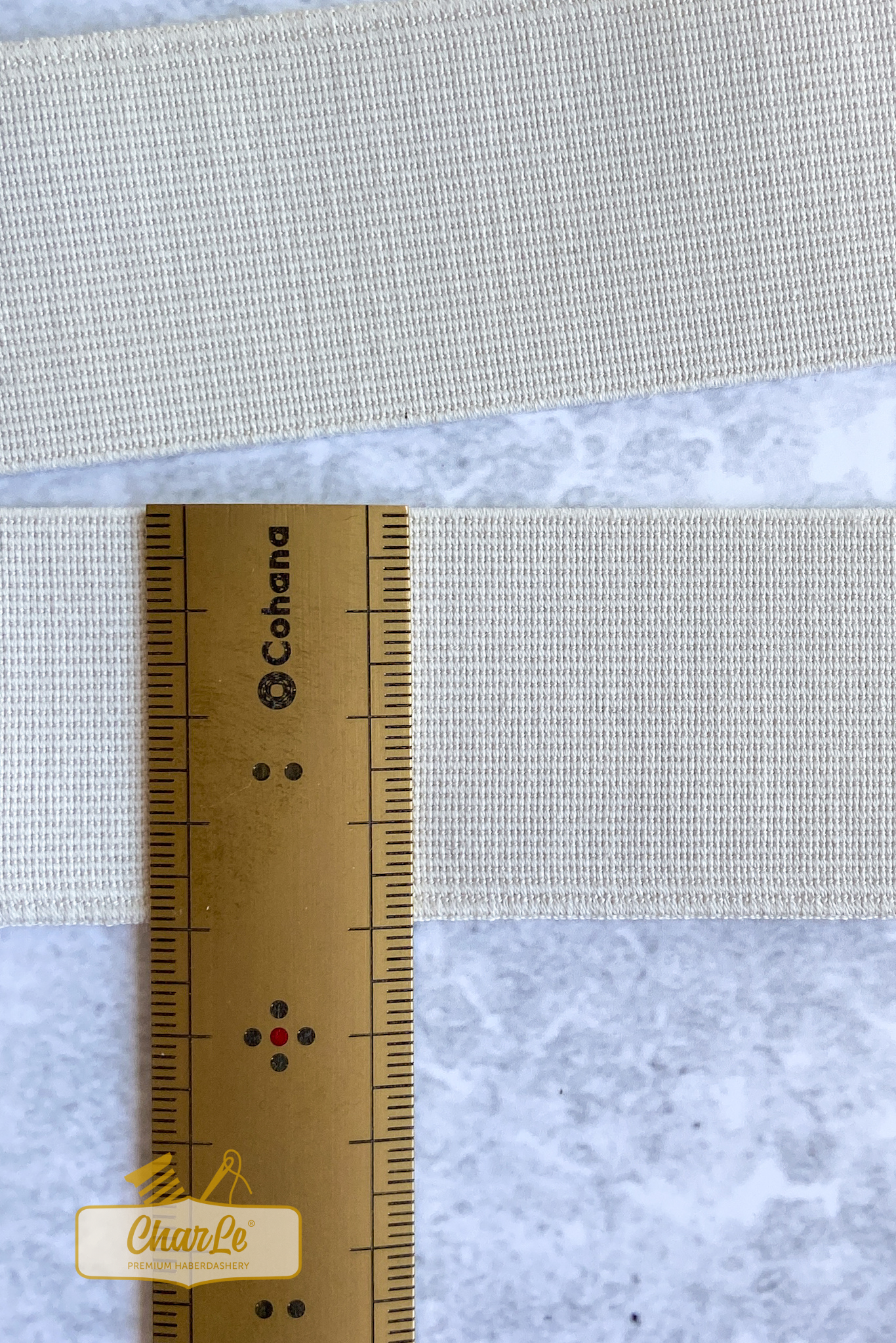 ORGANIC ELASTIC 40 MM | Ecru - Strong