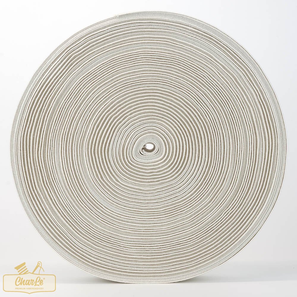 ORGANIC ELASTIC 50 MM | Ecru - Light