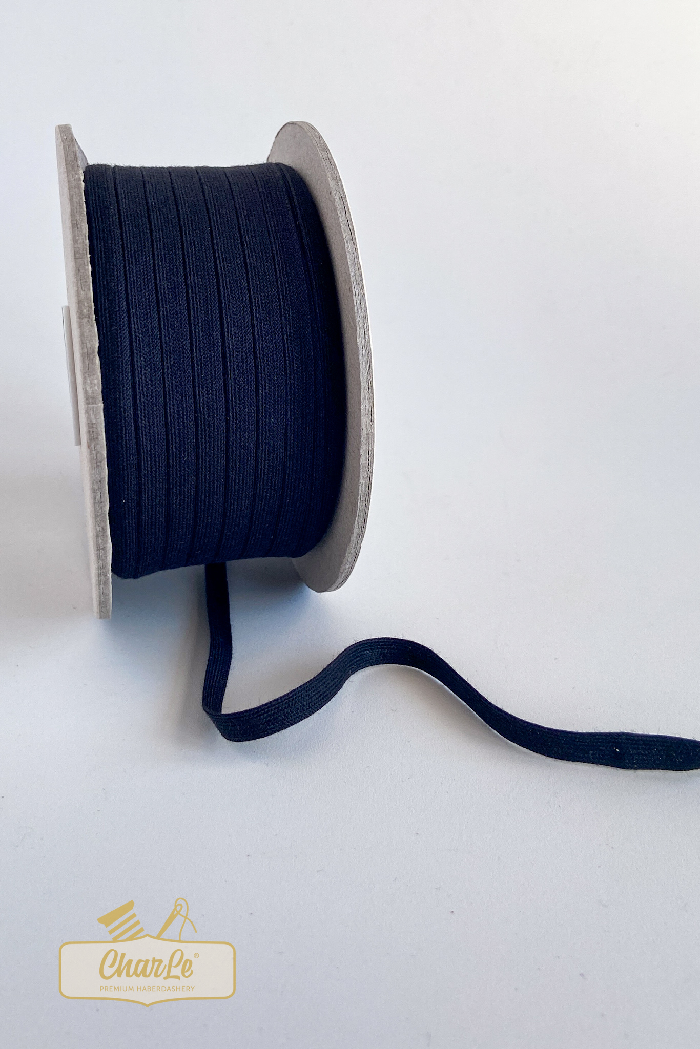 ORGANIC COTTON RIBBON 6 MM | Black