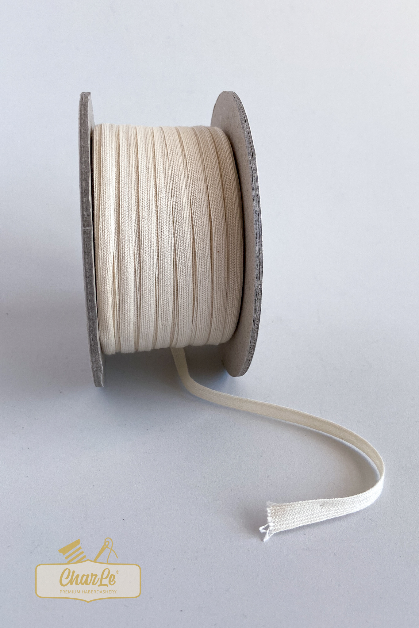 ORGANIC COTTON RIBBON 6 MM | Ecru
