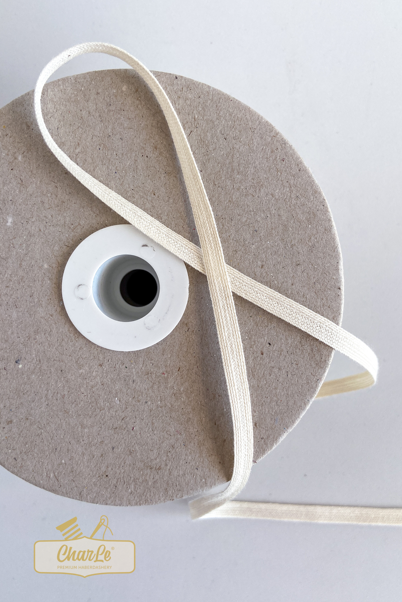 ORGANIC COTTON RIBBON 6 MM | Ecru