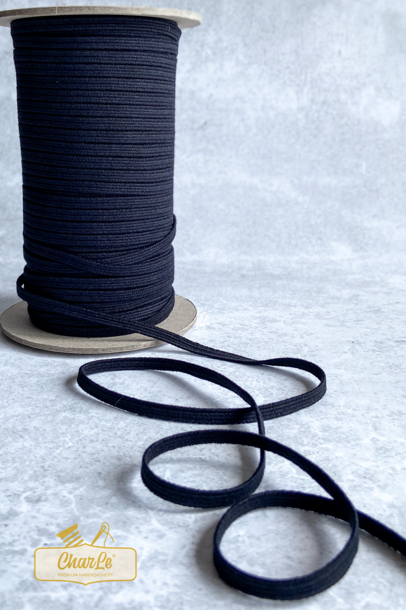 ORGANIC ELASTIC 6 MM | Black