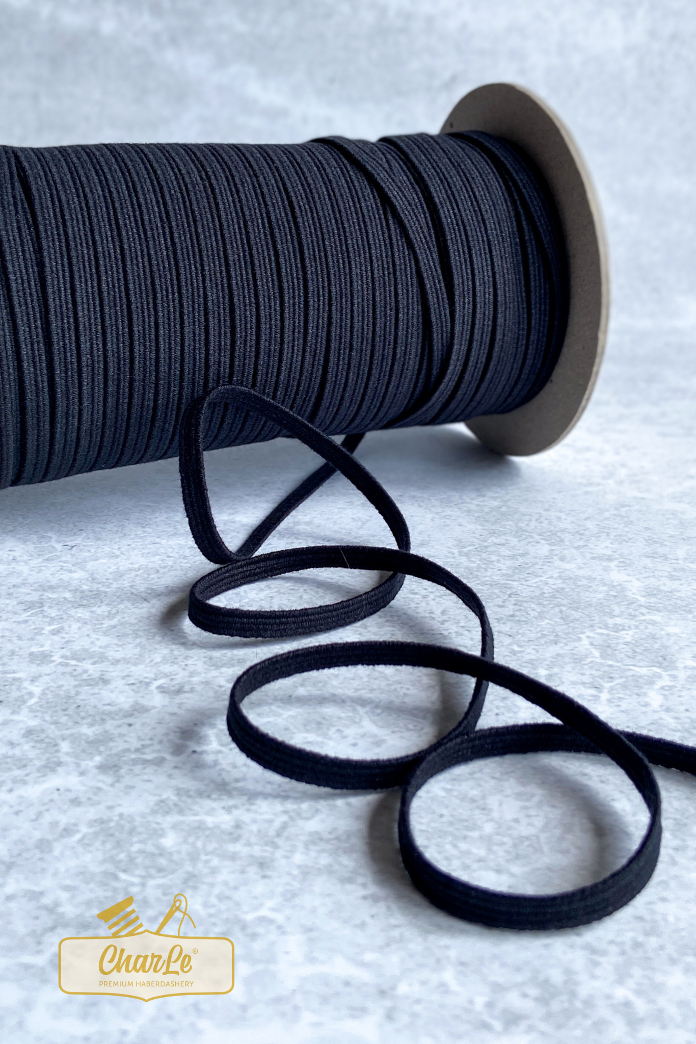 ORGANIC ELASTIC 6 MM | Black
