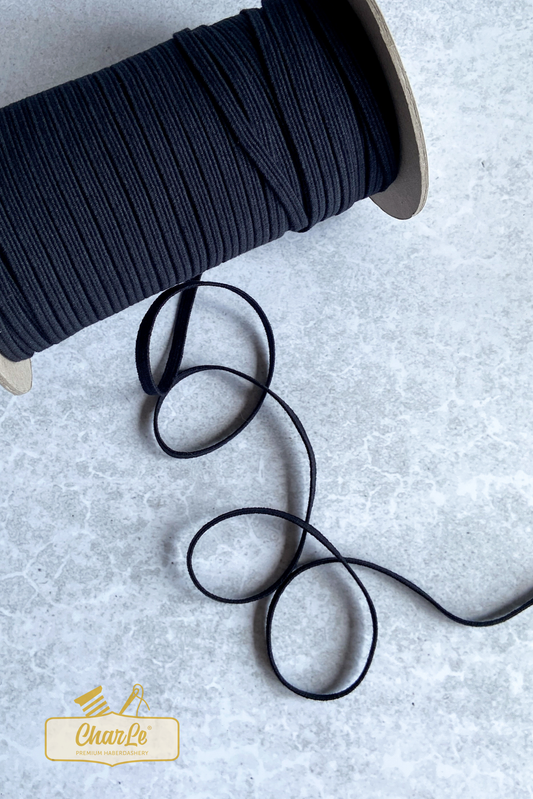 ORGANIC ELASTIC 6 MM | Black