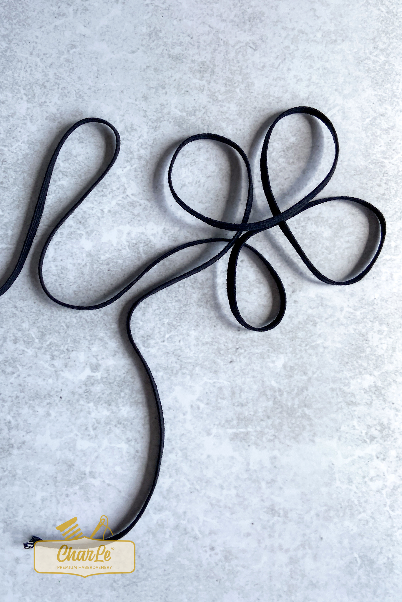 ORGANIC ELASTIC 6 MM | Black