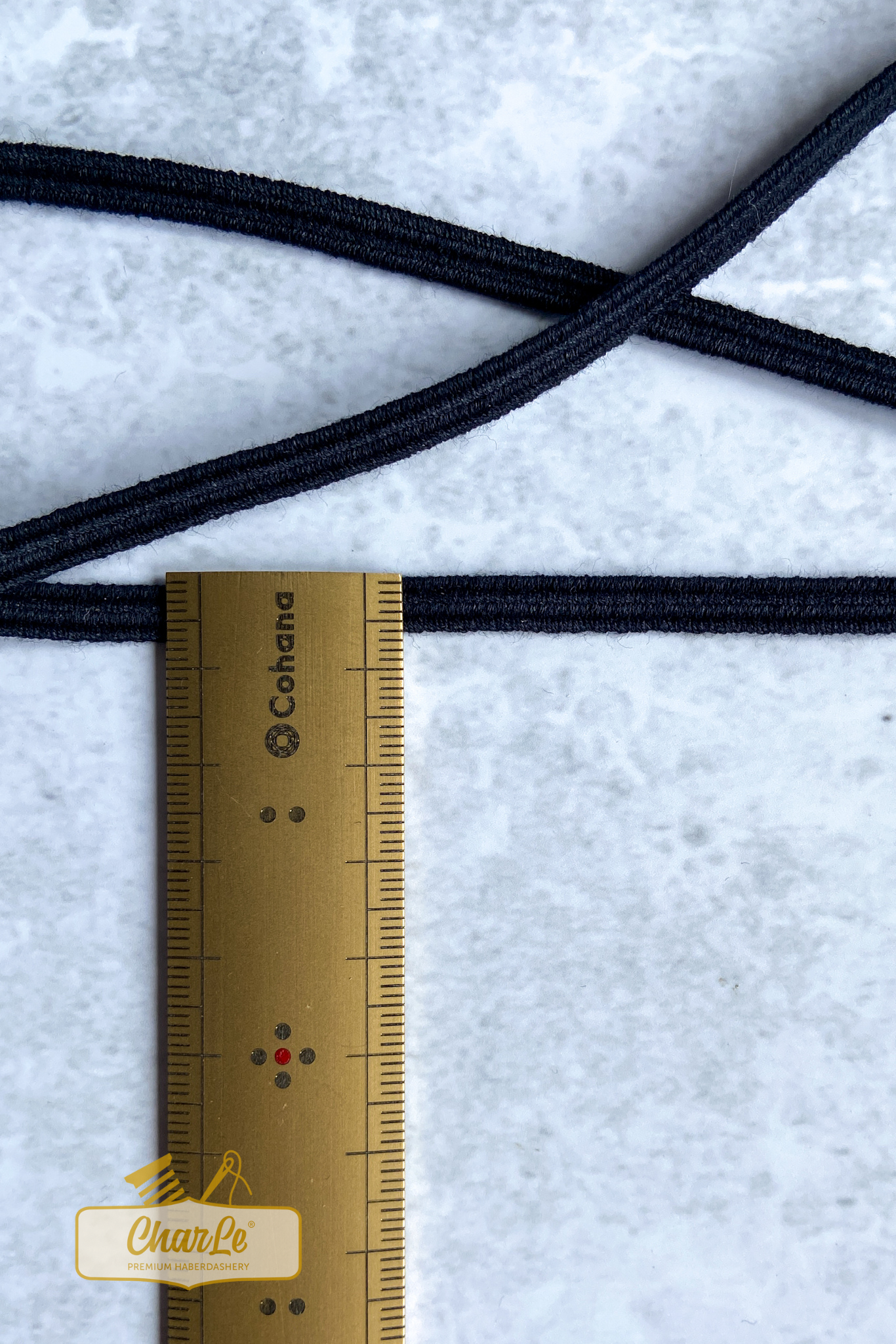 ORGANIC ELASTIC 6 MM | Black