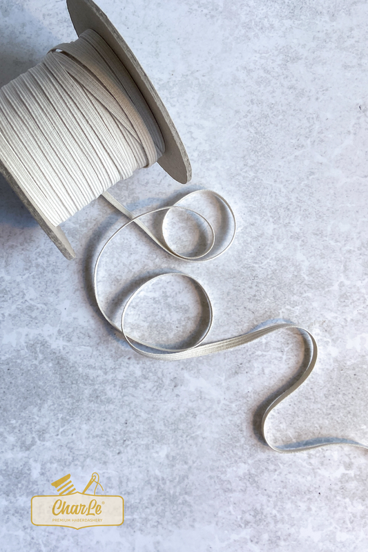 ORGANIC ELASTIC 6 MM | Ecru - Light
