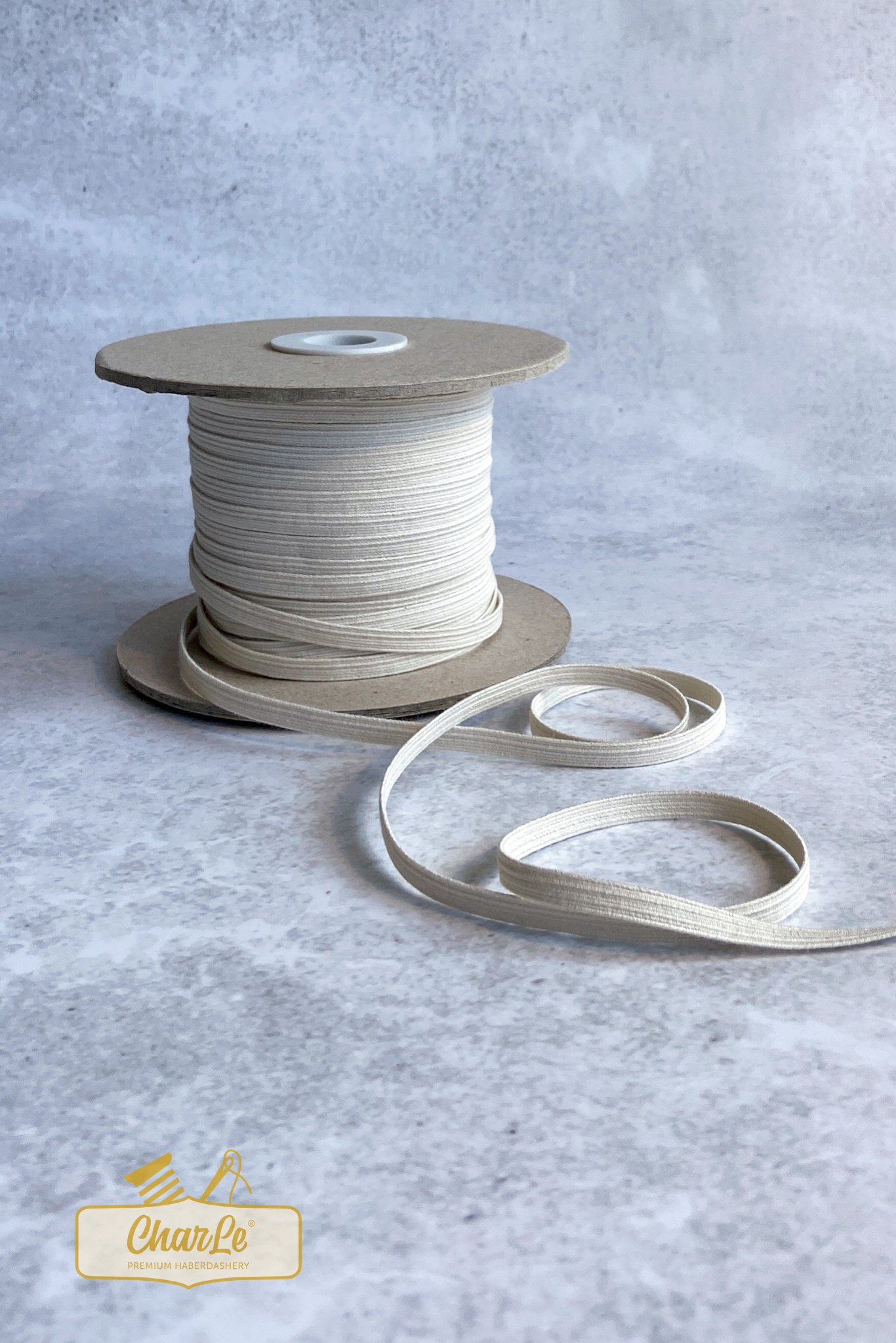 ORGANIC ELASTIC 6 MM | Ecru - Light