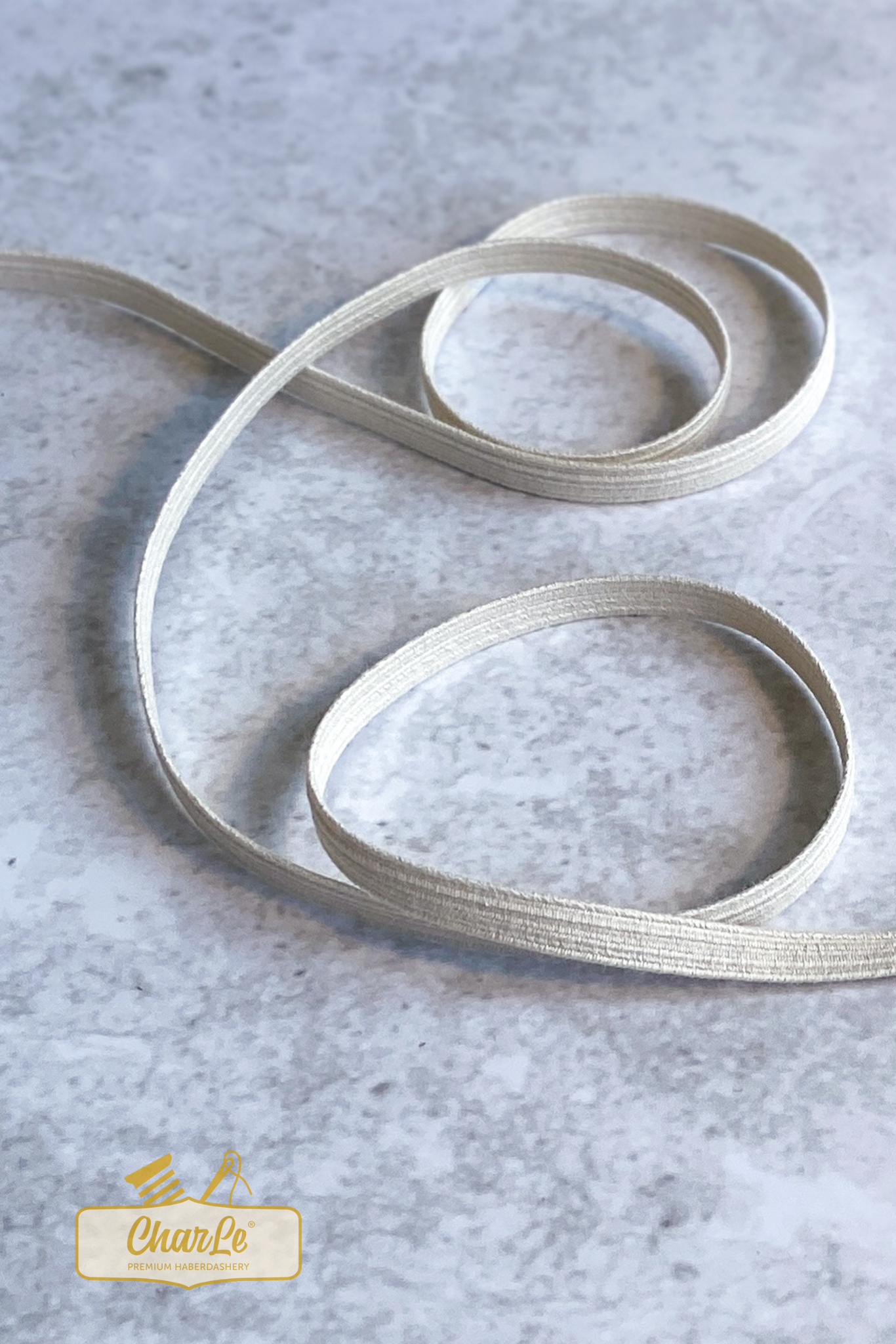 ORGANIC ELASTIC 6 MM | Ecru - Light