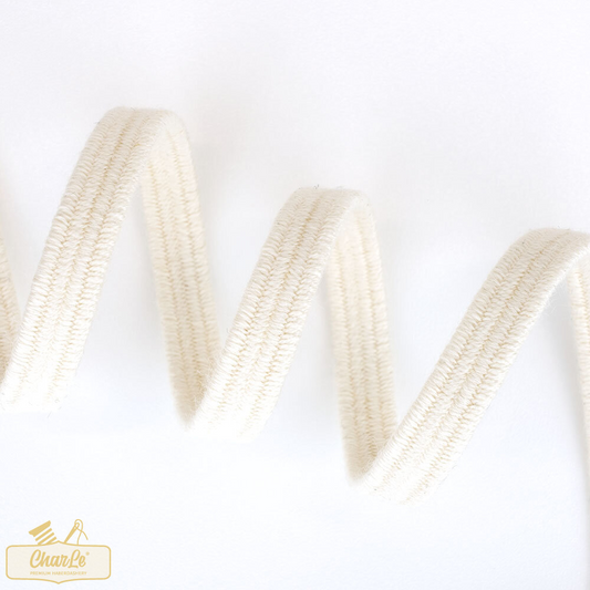 ORGANIC ELASTIC 6 MM | Ecru