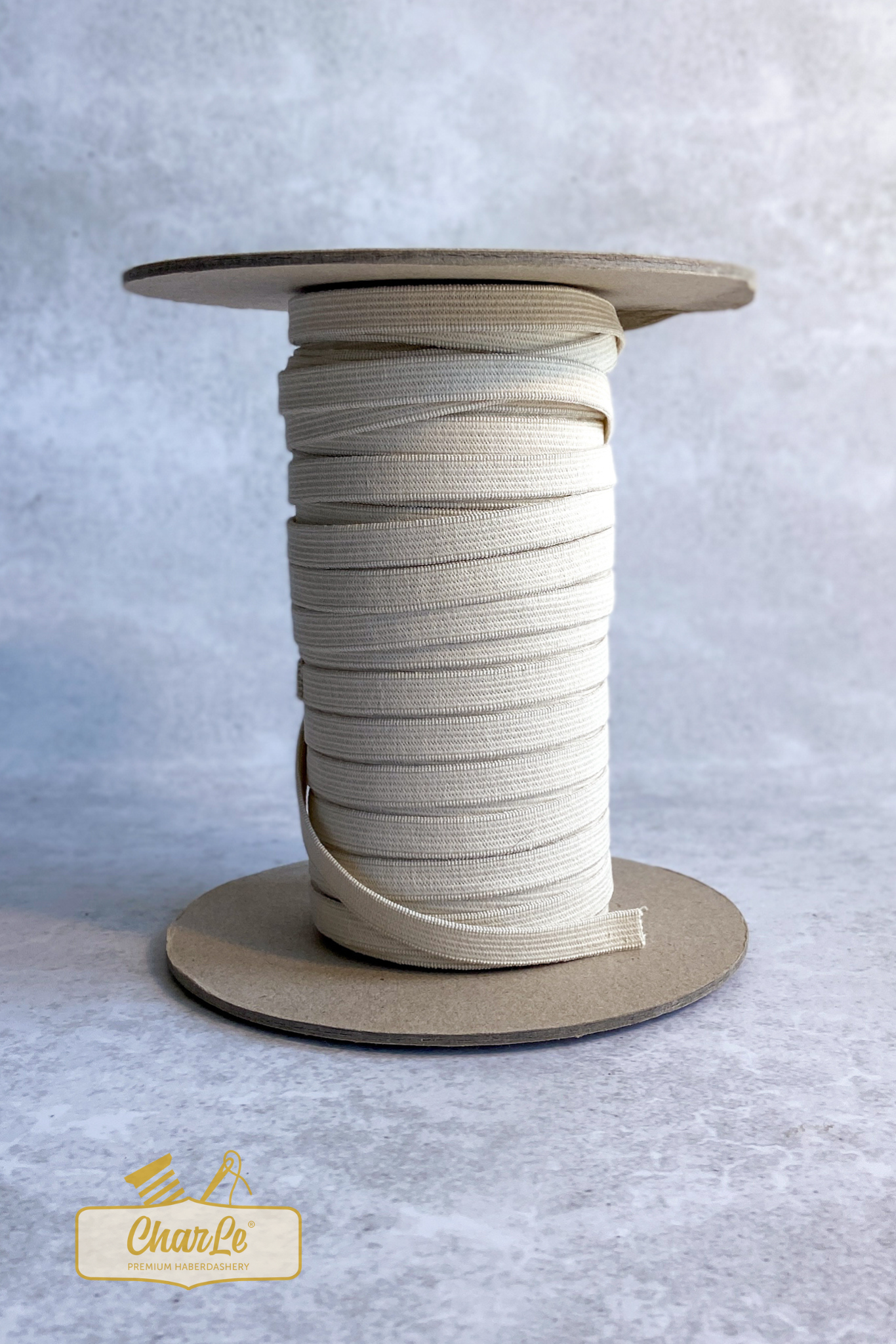 ORGANIC ELASTIC 9.5 MM | Ecru - Light