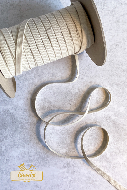 ORGANIC ELASTIC 9.5 MM | Ecru - Light