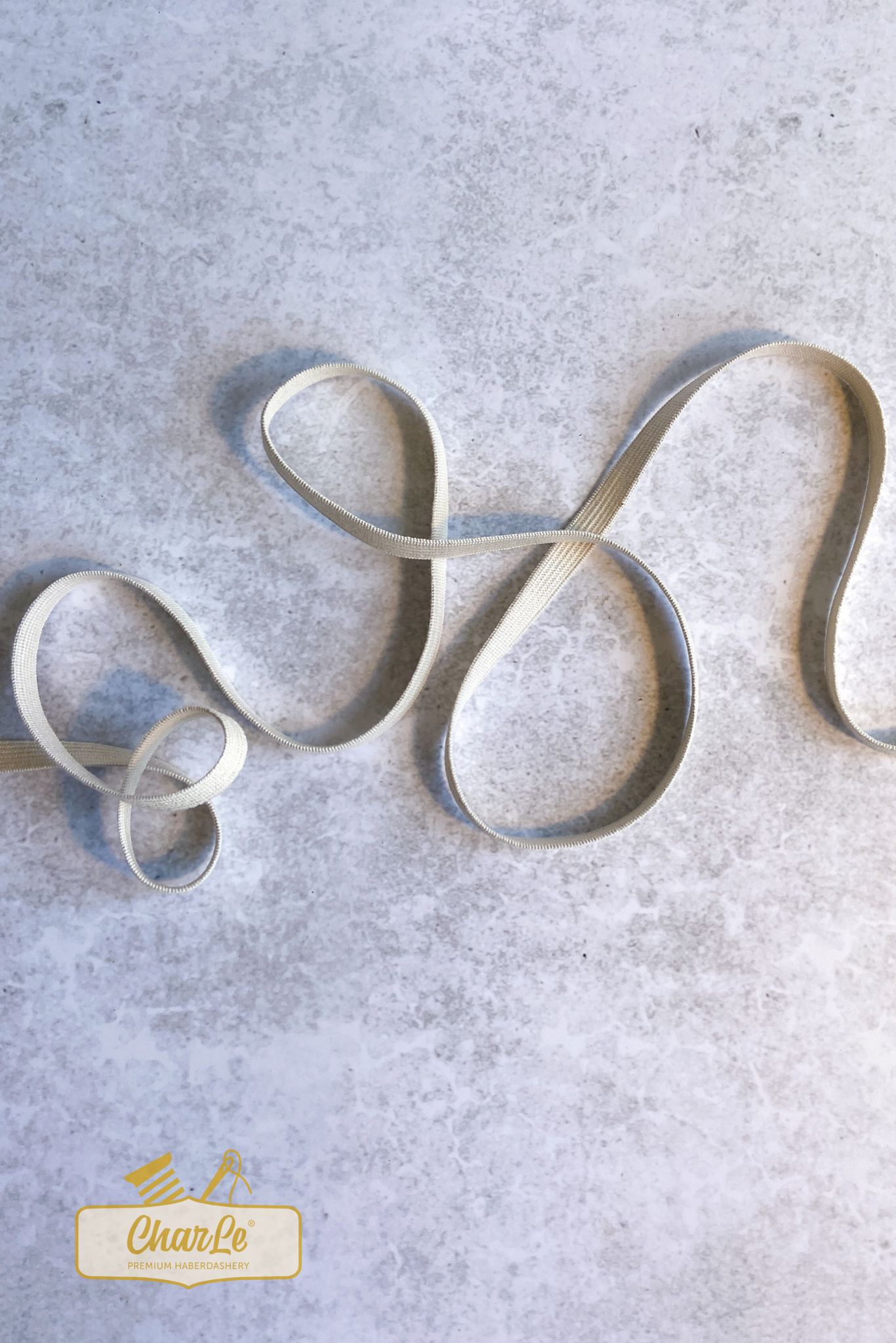 ORGANIC ELASTIC 9.5 MM | Ecru - Light